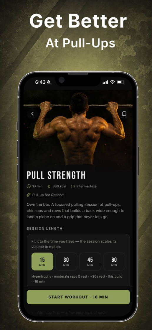 Guided calisthenics workout player with exercise video demos